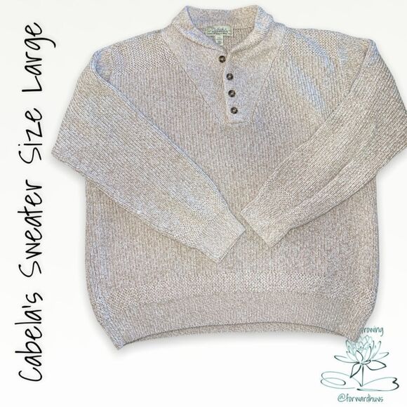 Cabela’s Men’s Cotton Sweater Size Large - Picture 3 of 10